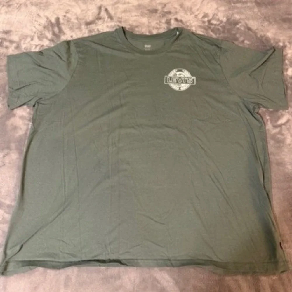 Levi's T-Shirt Mens XXL Relaxed Olive Green Graphic Logo EUC